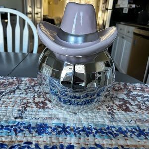 Disco cowgirl storage canister